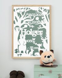 Fødselstavle med dyr fra Storyworks